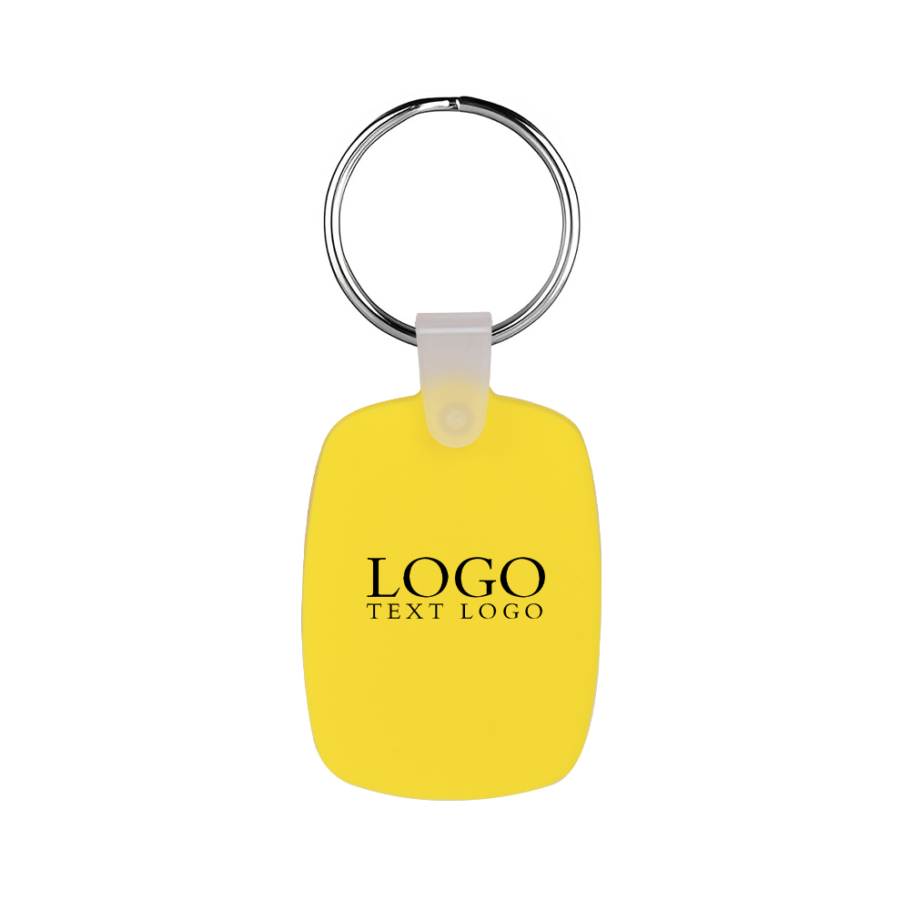 KC-SC-RCR Custom Oval Shaped Silicone Keychain