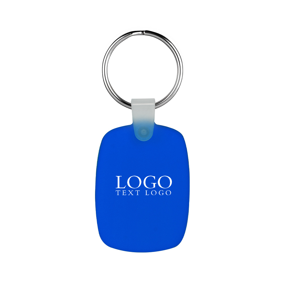 KC-SC-RCR Custom Oval Shaped Silicone Keychain