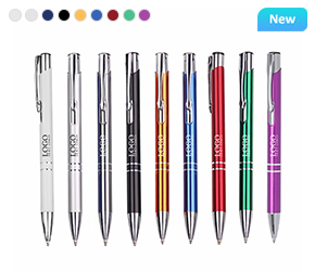 Retractable Metal Ballpoint Pen with Black Ink