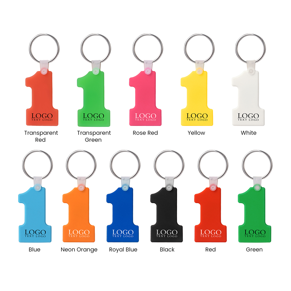 KC-SC-NO1 Printed Number One Custom Soft Keychains