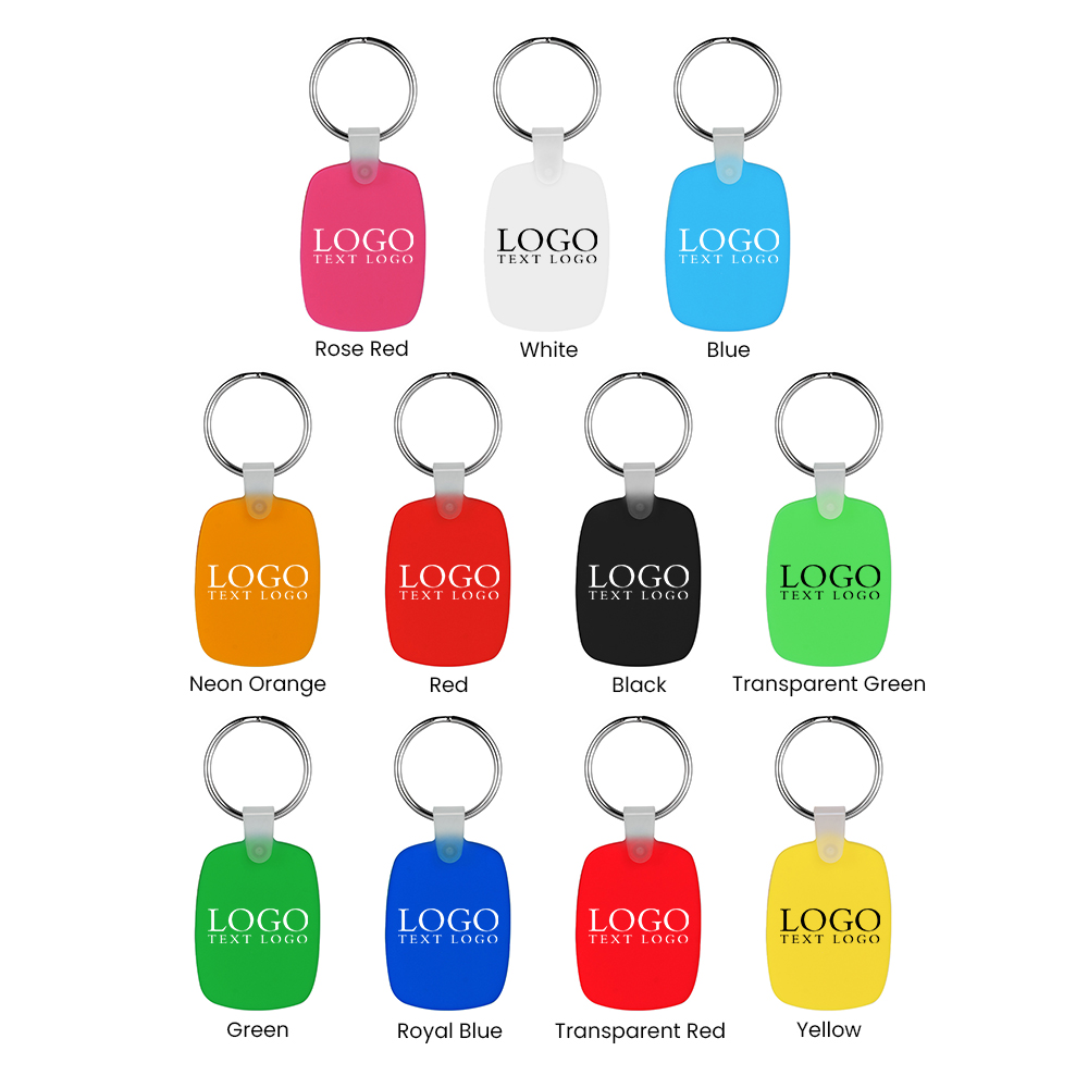 KC-SC-RCR Custom Oval Shaped Silicone Keychain