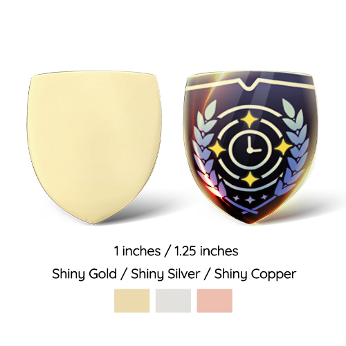 9. Shield Shape UV Printed Lapel Pins