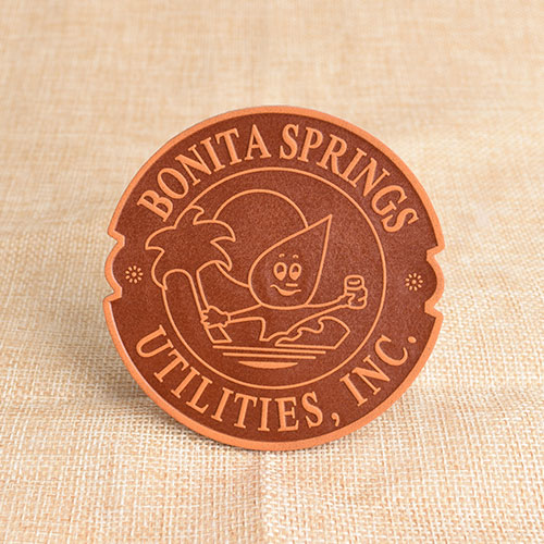 4. Bonita Springs Custom Embossed Leather Patch
