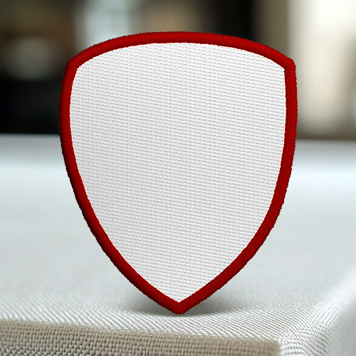 7.Red Border Blank Stock Shaped Patches