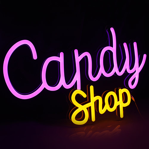 1. 180° Candy Shop Acrylic Neon Sign