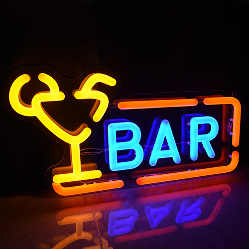 2. 360° Midnight Bar Acrylic Neon Sign